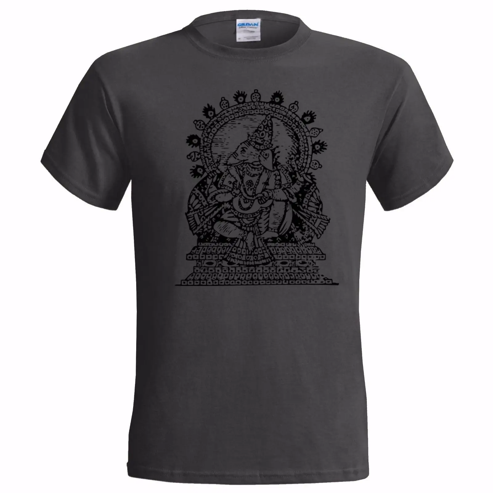 GANESH ART мужская футболка индийский Индия GANAPATI GANESHA божество в виде слона IDOL 100%