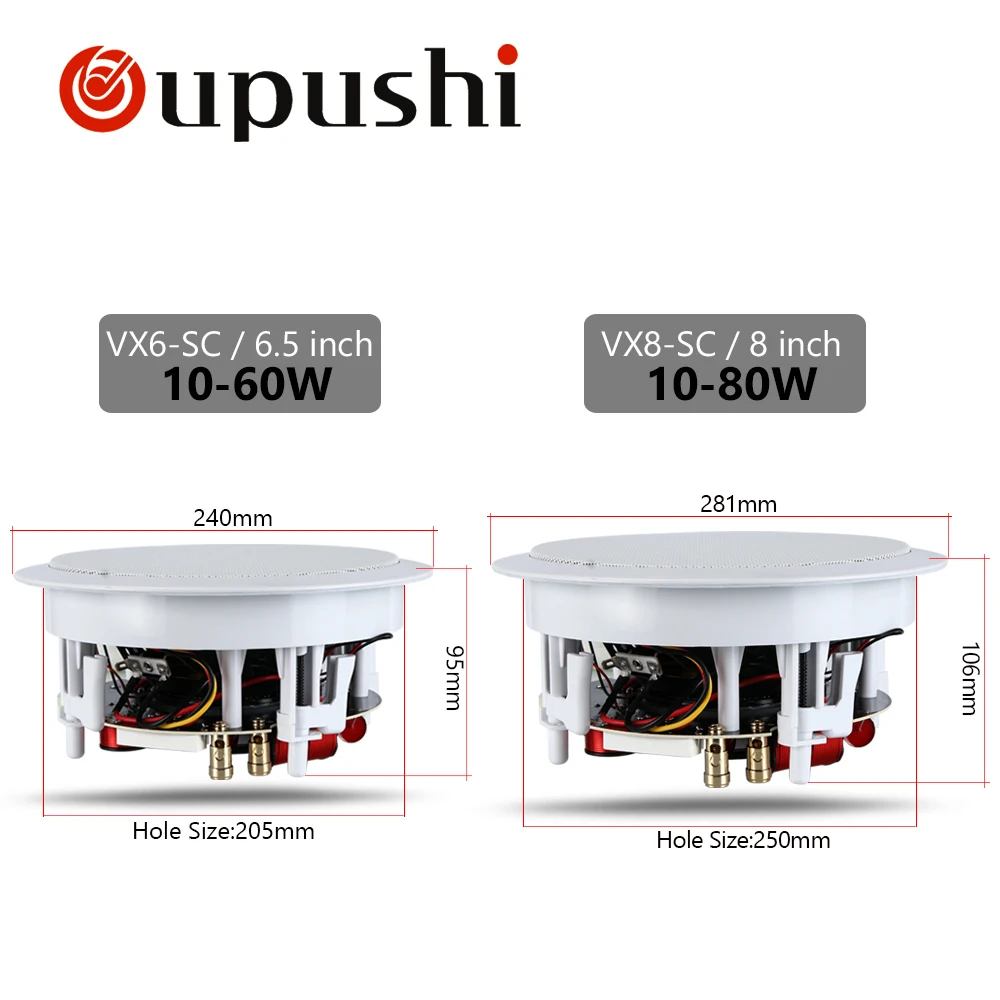 OUPUSHI VX8 SC 10 80 Вт высококачественные Встроенные колонки с басами и высокими