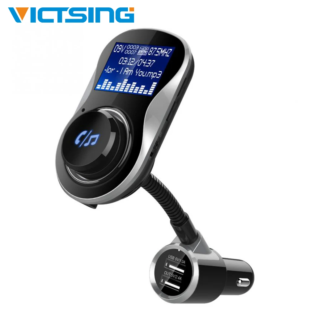 

Car MP3 Transmitter Handsfree Bluetooth Car Kit FM Modulator Car Bluetooth With 2 USB Charger Support TF Card Radio Adapter