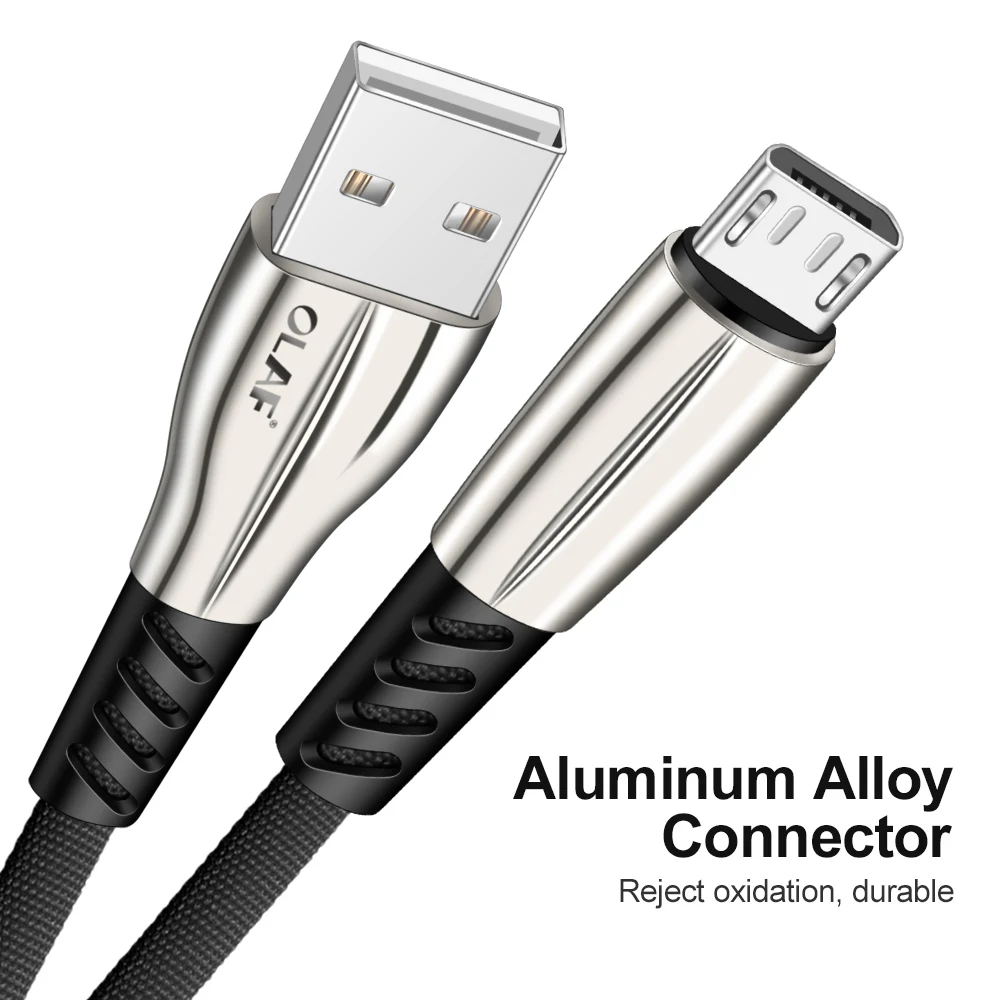 OLAF Micro USB Cable for Samsung S7 3A Fast Charging Mobile Phone USB Cables Cord Data Sync Charge Cable for Xiaomi Redmi 6a Cable for Android