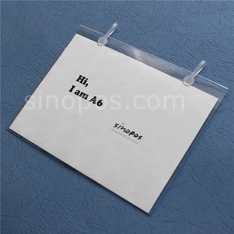 Clear Plastic A4 Sign Holder, wall mount large sleeves display frame