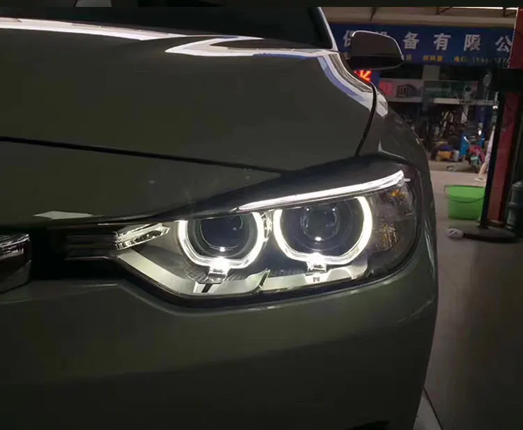 Автомобиль Стайлинг для BMW 316i 320i 328 335 F30 F35 фары 2013- фар DRL Объектив Двойной Луч H7 Ксеноновые bi Xenon объектива