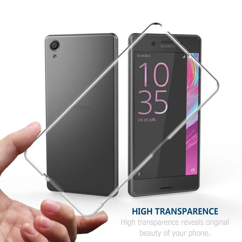 Ультратонкий Прозрачный чехол из ТПУ с натуральным гелем для Sony Xperia X/X Compact X Mini/X