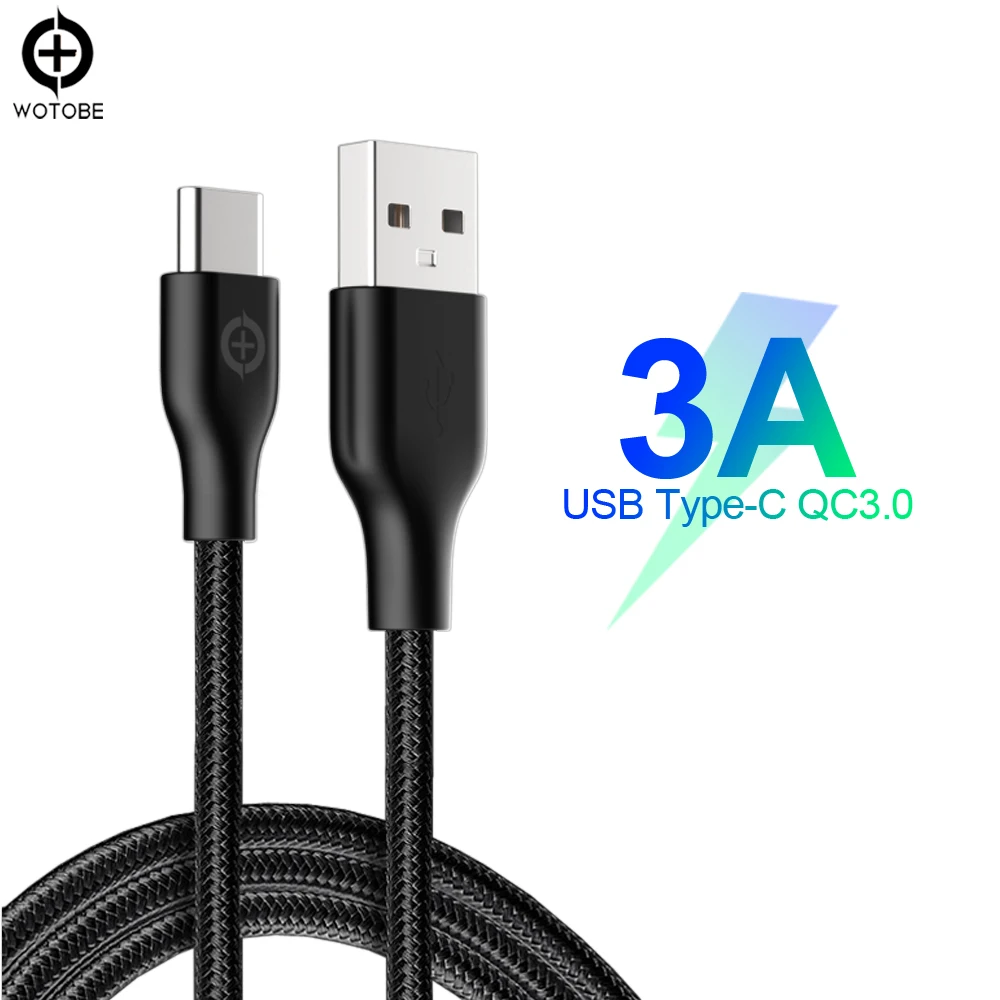 

WOTOBE For Samsung Galaxy S8/S9/S10 Note8/9 fast charging, 3A QC3.0/AFC/FCP USB C Type-c cable for HUAWEI Xiaomi 8/9/SE, etc.