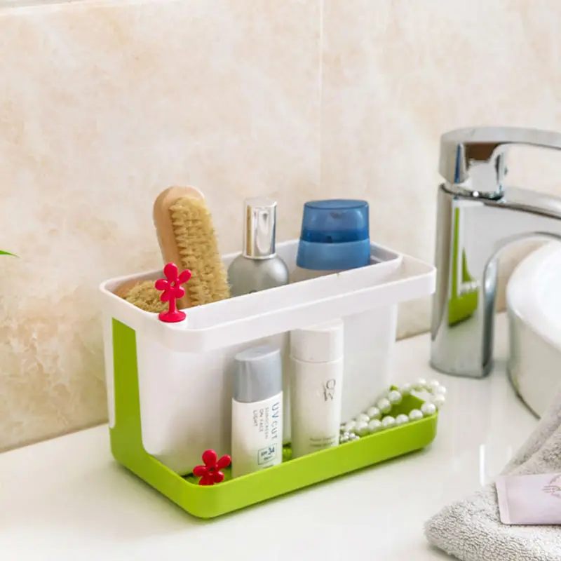 FHEAL Kitchen Draining Storage Rack Sink Sponge Cleaning Brush Towel Holder Utensils Storage Shelf Bathroom Organizer Rack (12)