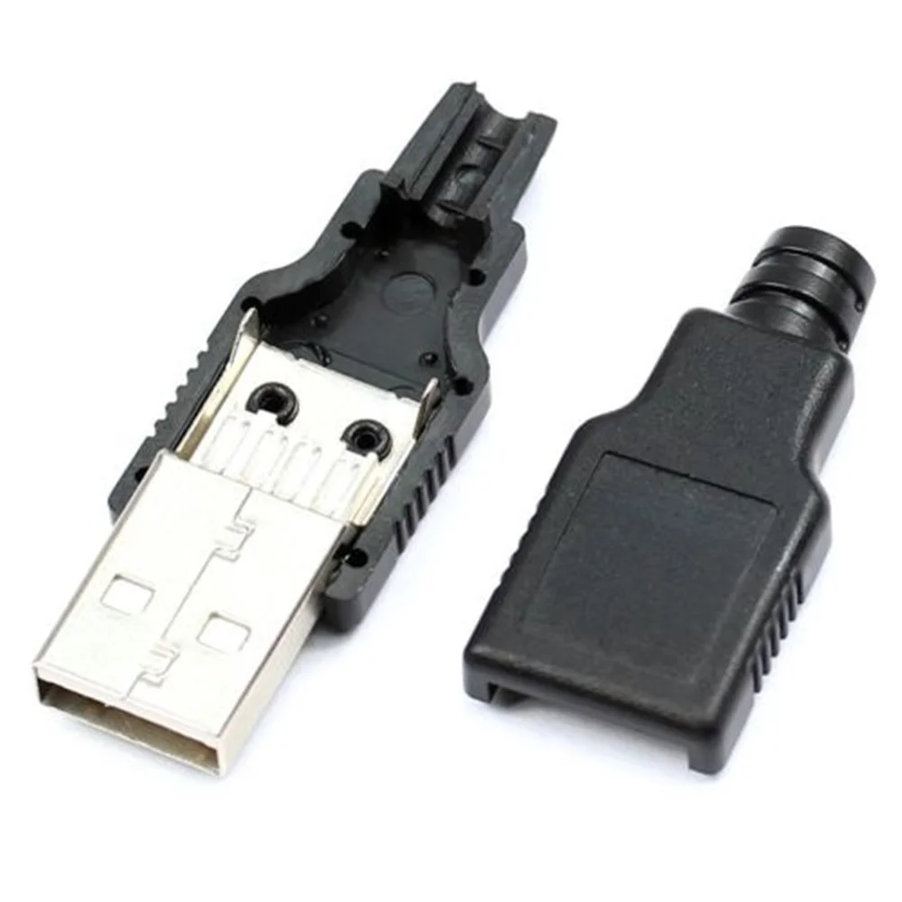 

10X USB 2.0 Type A 4-pin Male Plug Socket Connector Adapter Jack Plastic Cover