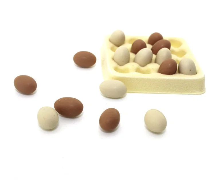 

1:12 Dollhouse Miniature Accessories Mini Egg with Egg Trays Model for DIY Doll house Kitchen food Cooking Game