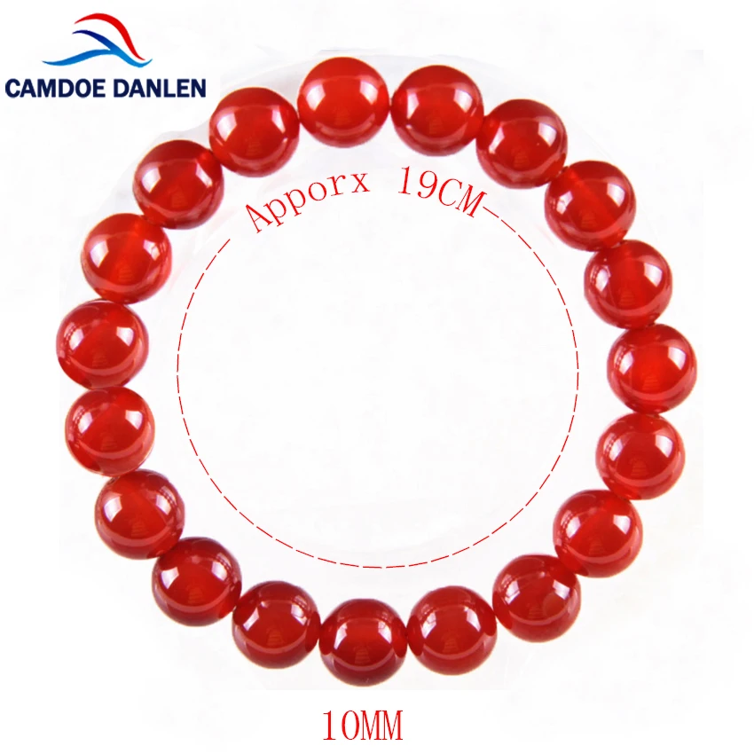 Bracelet Jewelry Trendy Carnelian Bracelet Women Men Jewelry 6 8 12 14 16mm Red Stone Beads Bracelets Bangle