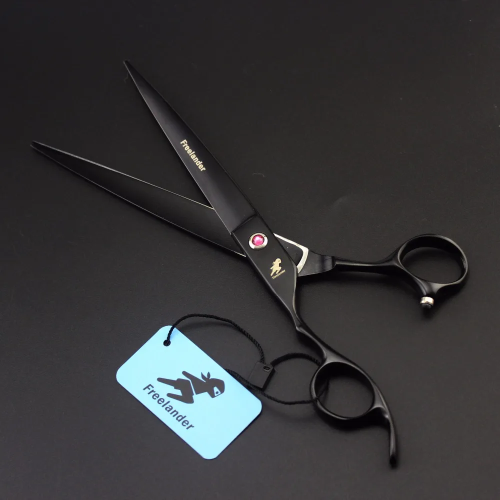 8.0 inch black paint left hand scissors pet scissors left handed special pet hairdressing