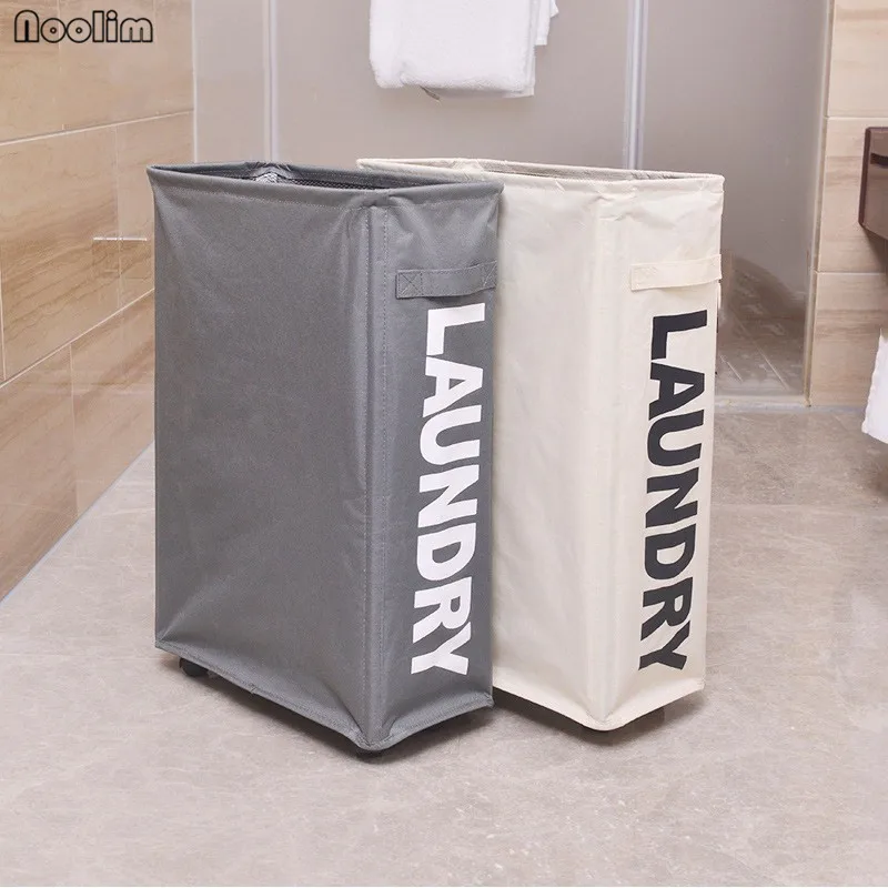 

NOOLIM Foldable Dirty Laundry Basket with Caster Wheels Portable Clothes Organizer Storage Basket High Capacity Laundry Bags