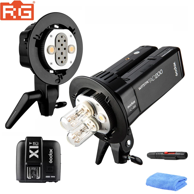 Godox 2 шт. AD200 вспышка 4G Беспроводная 200WS TTL HSS 1/8000s + AD B2 лампы X1T для Olympus Panasonic Canon Nikon Sony