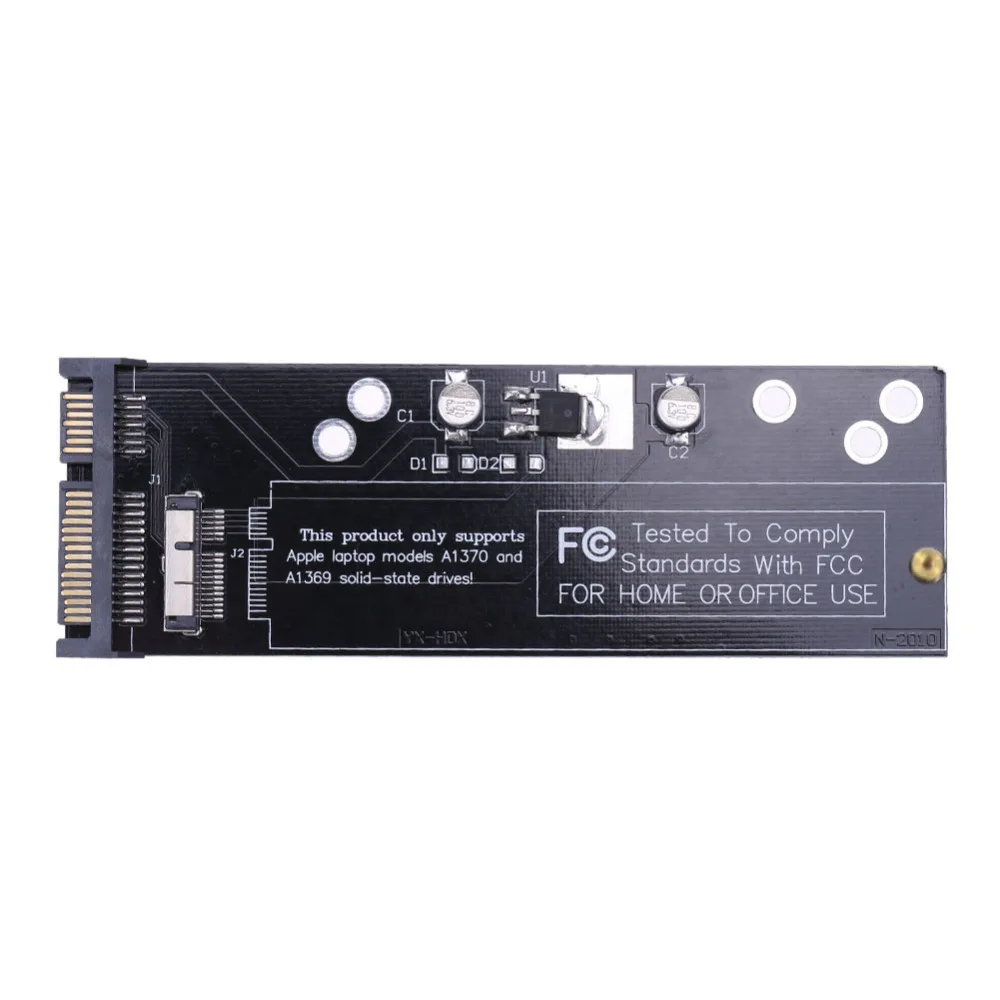 

1pc 12+6pin SSD to SATA Converter Card 22Pin Solid state drive PCBA adapter for Apple MacBook Air A1370 A1369 2010 2011 SSD