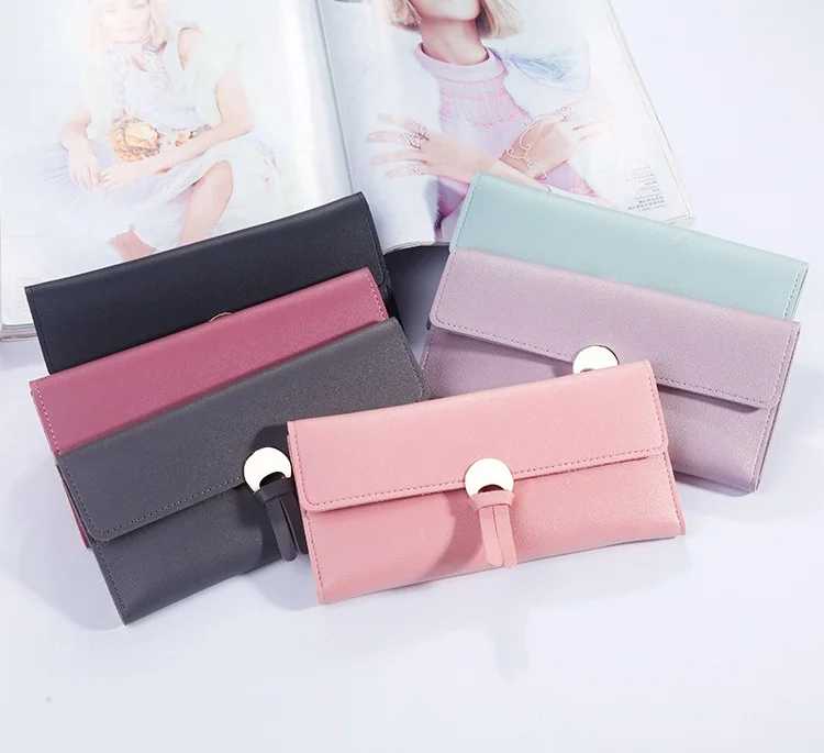 MJ Women’s Wallets Women Fashion Leather Wallet Leisure Clutch Ladies Bag Long Purses Card Holder Wallet Money Bag (2)