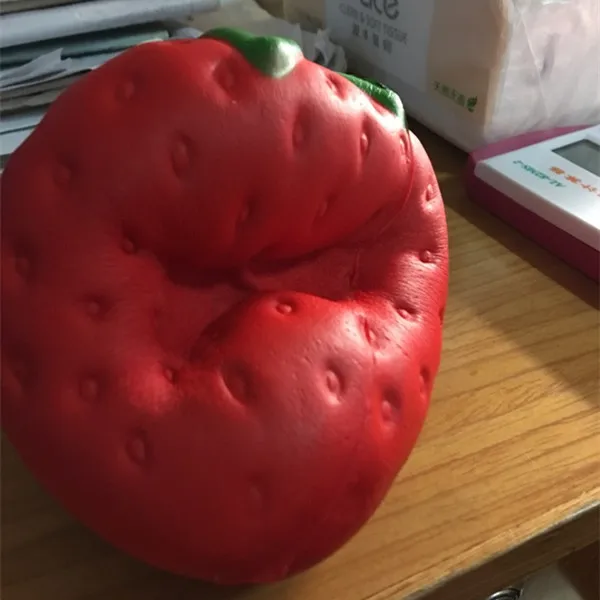 Big Jumbo Juicy Squishy Strawberry Fake Artificial Food Fruit Memory Foam Venting toys - Buyer Show 21