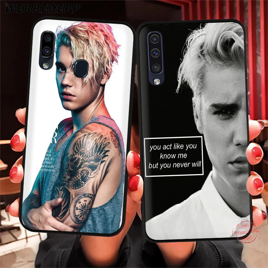 WEBBEDEPP Justin Bieber Soft Silicone Phone Case for Samsung A10 A30 A40 A50 A70 M10 M20 M30 TPU Cover