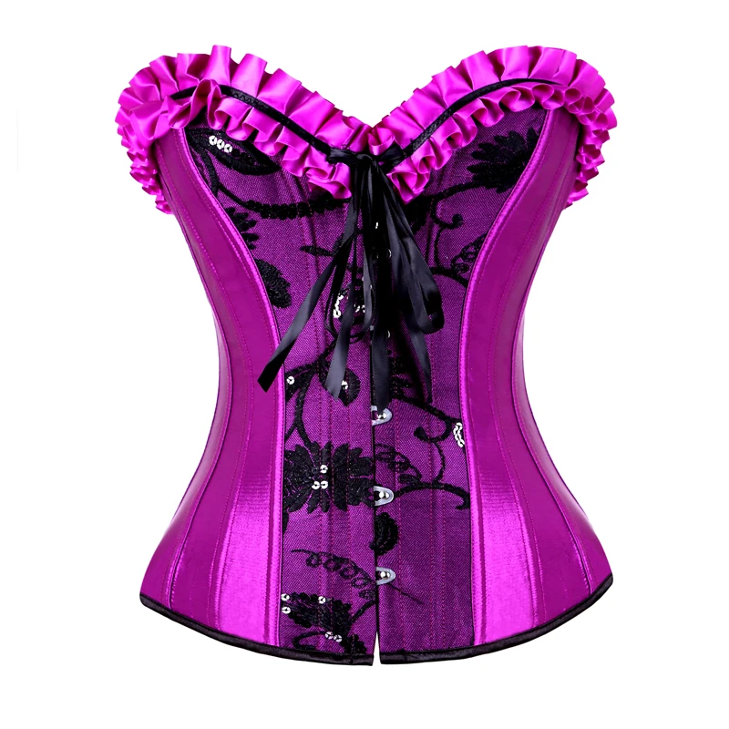 

Sexy Corsets And Bustiers Lace Up Boned Overbust Waist Trainer Steampunk Corset Slimming Body Shapewear Plus Size Corselet
