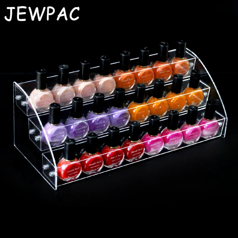 

JEWPAC Bottles Nail Polish Display Rack, Plastic Nail Polish Bottles Holder, Nail Salon Equipment, Table Nail Rack