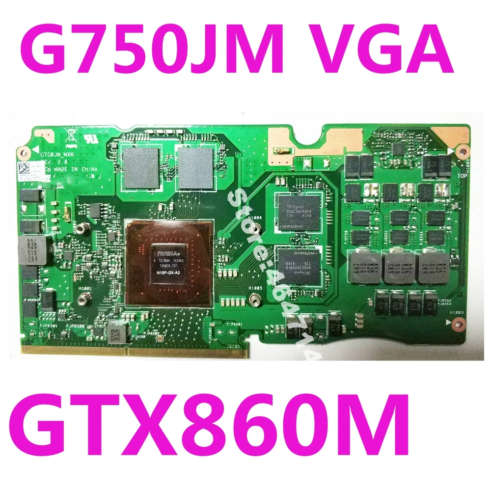 Best G750JM_MXM REV 2.0 VGA GTX860M 2GB N15P GX A2 Graphic Card For ASUS ROG G750J G750JM Laptop Video Card 100% Tested