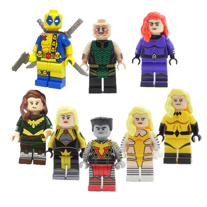 

CZHY Super Heroes blocks Deadpool Bricks Dazzler Colossus Crystal Emma Frost Hope Summers Building Blocks Children Toys KL9004