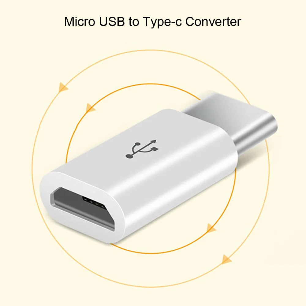 100 шт./лот Универсальный USB 3,1 Тип-C разъем для микро-флеш-накопитель USB с гнездовым usb-адаптеров USB адаптер OTG Тип C устройство USB-C мини-белый