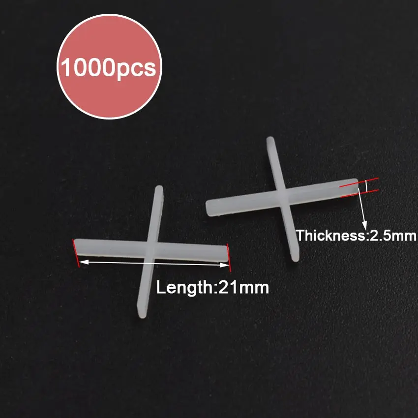 CN-ZF, 1000 шт, пластиковые керамические выравнивающие инструменты, напольные инструменты, система выравнивания плитки, крестовые прокладки 1 мм для плитки