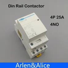 TOCT1 4P 25A 220 V/230 V 50/60HZ Din rail бытовой ac Контактор В соответствии с стандартом 4NO