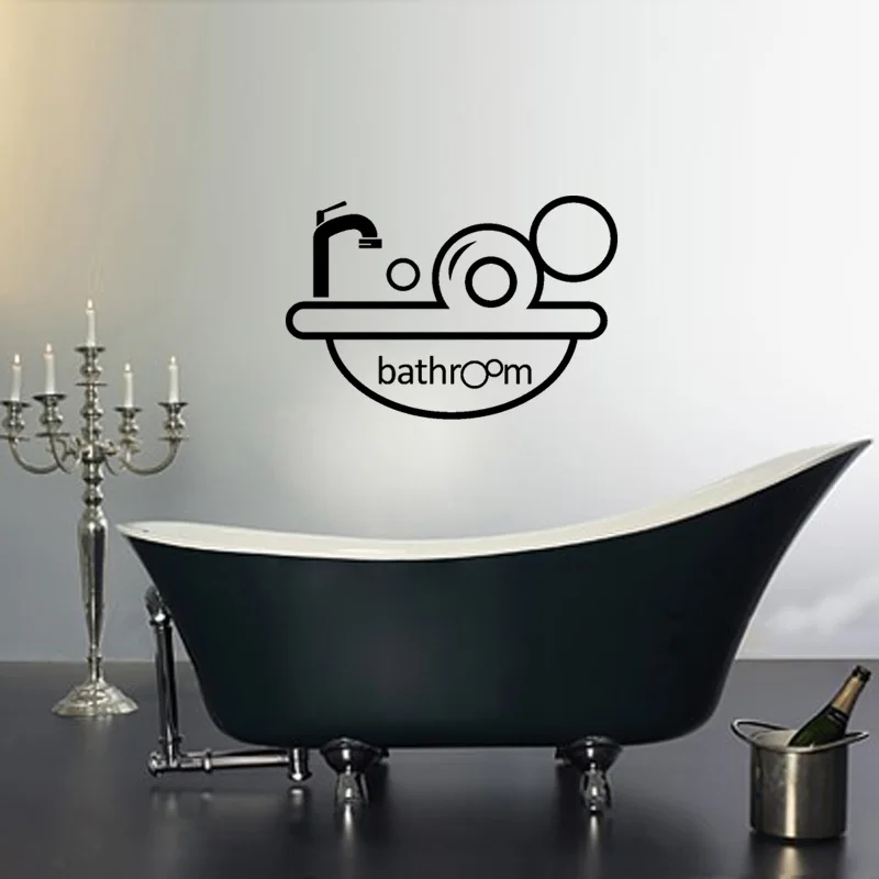 Creative Vinyl Wall Decals Bathroom Bathtub Wall stickers Home Decor