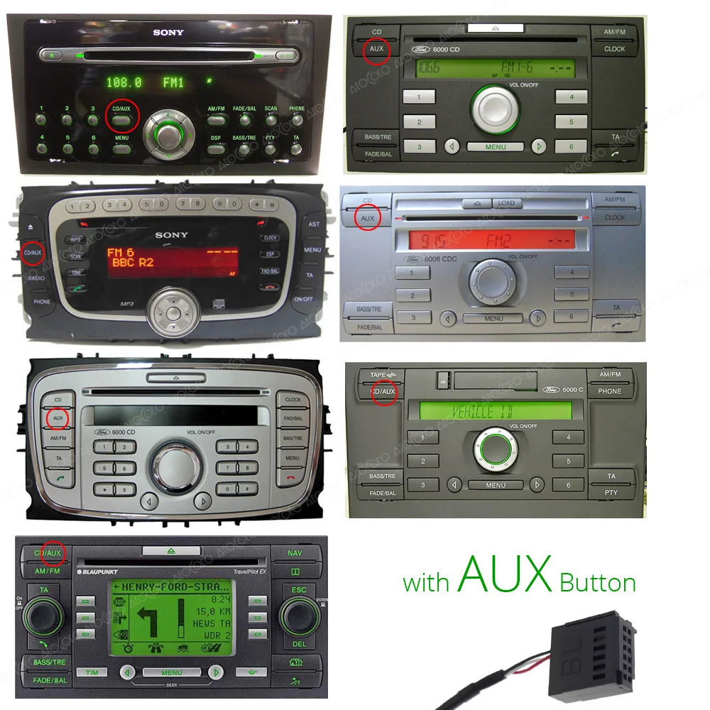 Автомобильный беспроводной модуль Bluetooth для Ford Focus Mondeo CD 6000 6006 5000C MP3 радио стерео