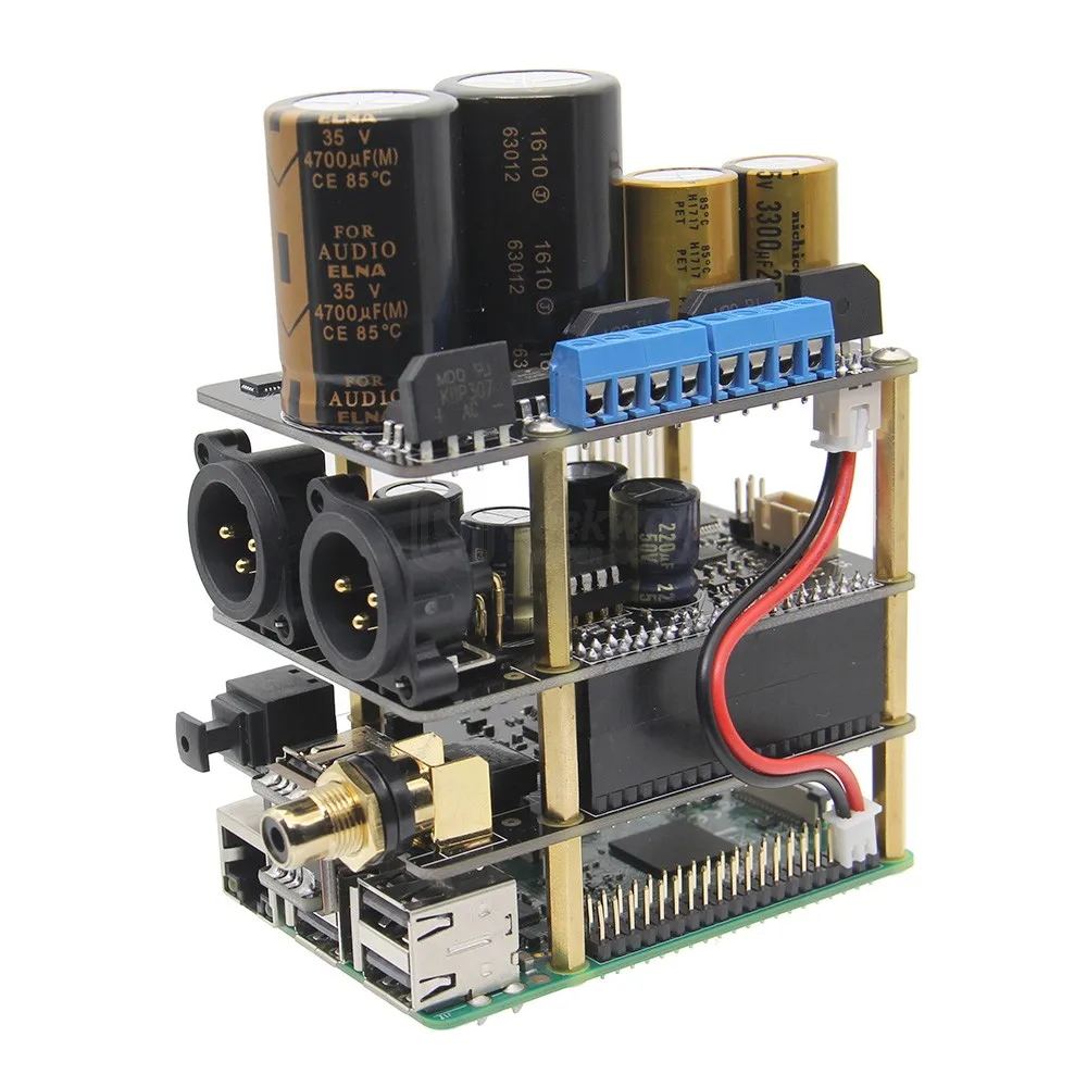 Raspberry Pi X20 XLR Hifi Audio Kit (Φ ES9028Q2M Board + электронная плата питания)|raspberry pi|kit piraspberry pi hifi |