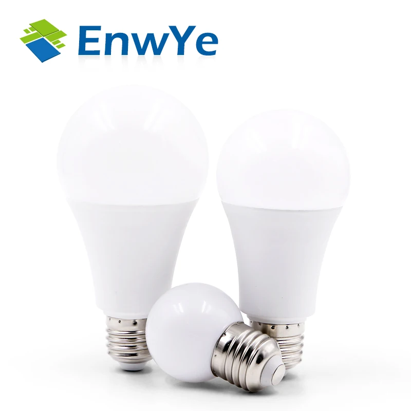 

EnwYe LED 3W 6W 9W 12W 15W 18W 20W 220V E27 LED Bulb Lamp Smart IC Real Power Cold White/Warm White Lamp