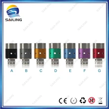 Sailing authentic electronic cigarette SS aluminum drip tips adjustable airflow for vape 510 tank atomizer 10PCS wholesale