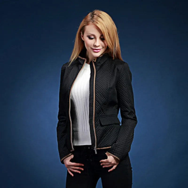 

Spring and autumn short design fresh brief cotton-padded jacket slim thin fashion SIC-V108