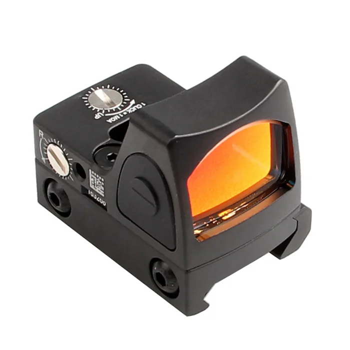 Регулируемый RMR Reflex Red Dot Sight 3,25 MOA прицел для Glock Охота страйкбол Fit 20 мм Pictinny Rail с кнопкой вкл/выкл маркировки - Цвет: Black