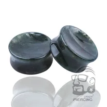 Пирсинг для тела, ювелирные изделия, водные, создан из натурального камня, ушные измерители, штекер, Двойной Вогнутый тоннель, ушные носилки, расширитель