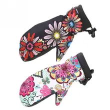 1 пара противоскользящие перчатки для сноубординга водонепроницаемые толстые теплые износостойкие лыжные спортивные перчатки с защитой от потери шнурка