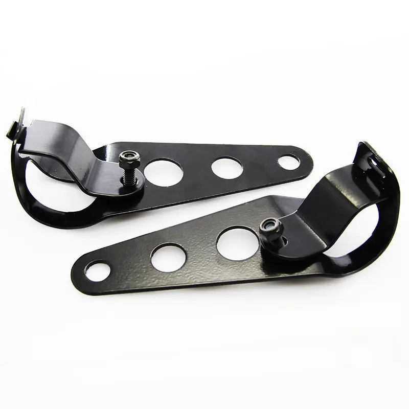 

28mm-36mm Universal Motorcycle Headlight Mount Brackets Fork Ear Chopper Headlamp Mount Black Chrome