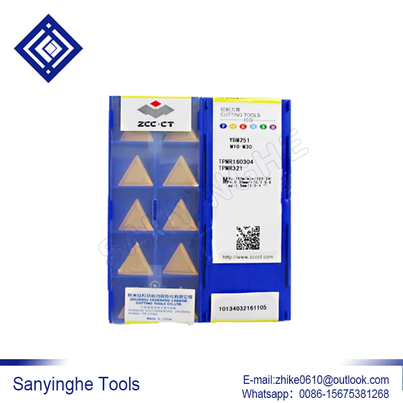Livraison gratuite de haute qualité ZCC. CT TPMR160304 YBC251 YBM251 YNG151 CNC carbure de fraisage insert fraise lame|carbide milling inserts|milling insert|cnc carbide -