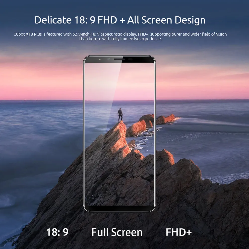 

CUBOT X18 Plus 5.99-inch FHD+ 18:9 Octa-core 4GB+64GB 20.0MP+13.0MP SmartPhone Apr19