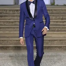 Классический дизайн мужской ужин вечерние костюмы для выпускного вечера Жених Смокинги друзей жениха свадебный Блейзер Костюмы(пиджак+ брюки+ галстук) h: 223