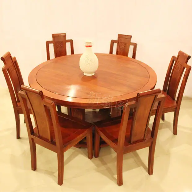 Dongyang clásico Ming y Qing de caoba redonda mesa de comedor