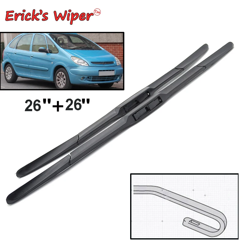 

Erick's Wiper LHD Front Hybrid Wiper Blades For Citroen Xsara Picasso 1999 - 2005 Windshield Windscreen Front Window 26"+26"