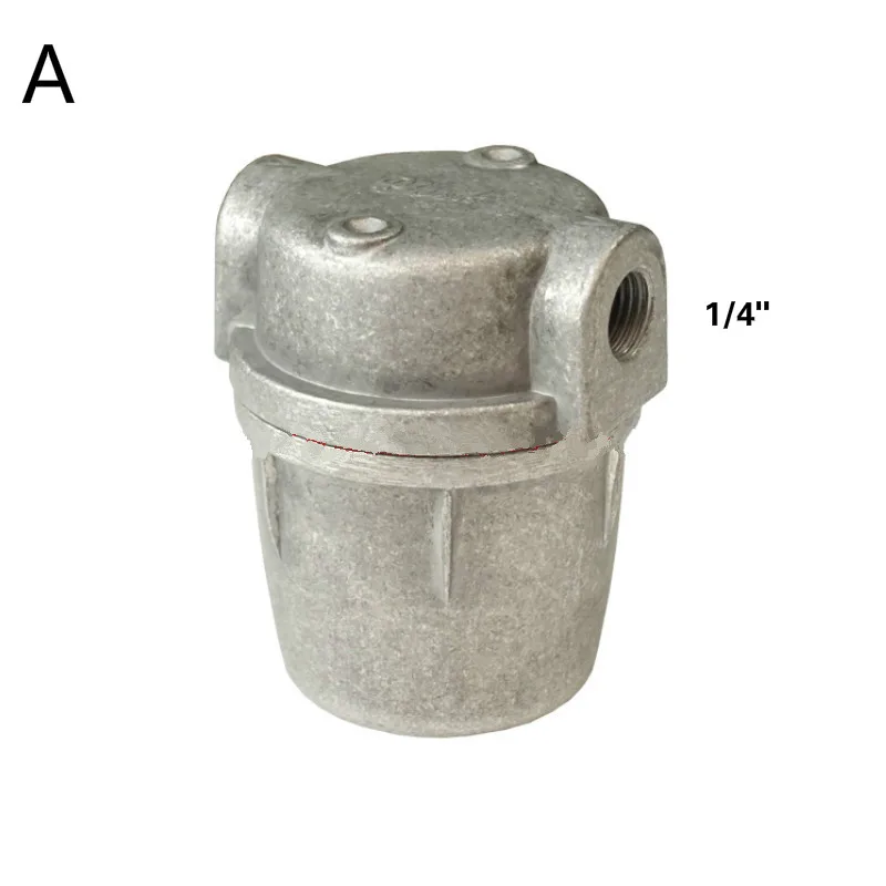 

25L/H Aluminum Cup Oil Strainer Filter Transparent Cup 1/4" 3/8" Small Diesel Fuel Filter Water Separator For Burner and Boiler