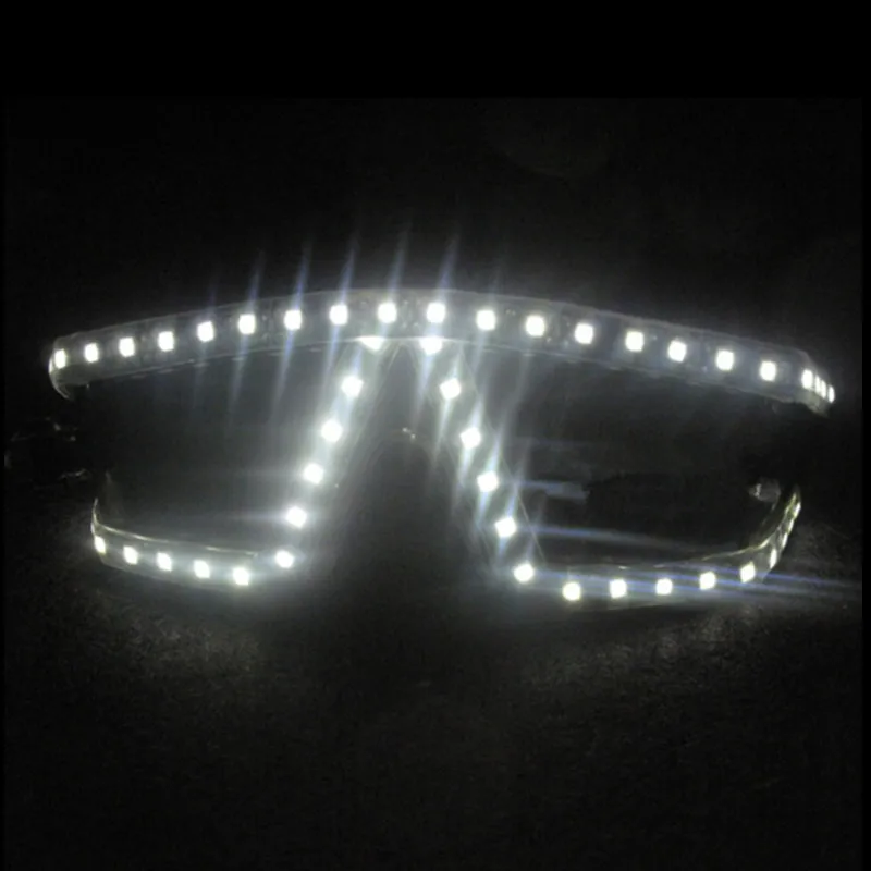 New Product Led Glasses Luminous White Lighting Halloween Glasses For Parties Event Party Supplies Free Shipping04
