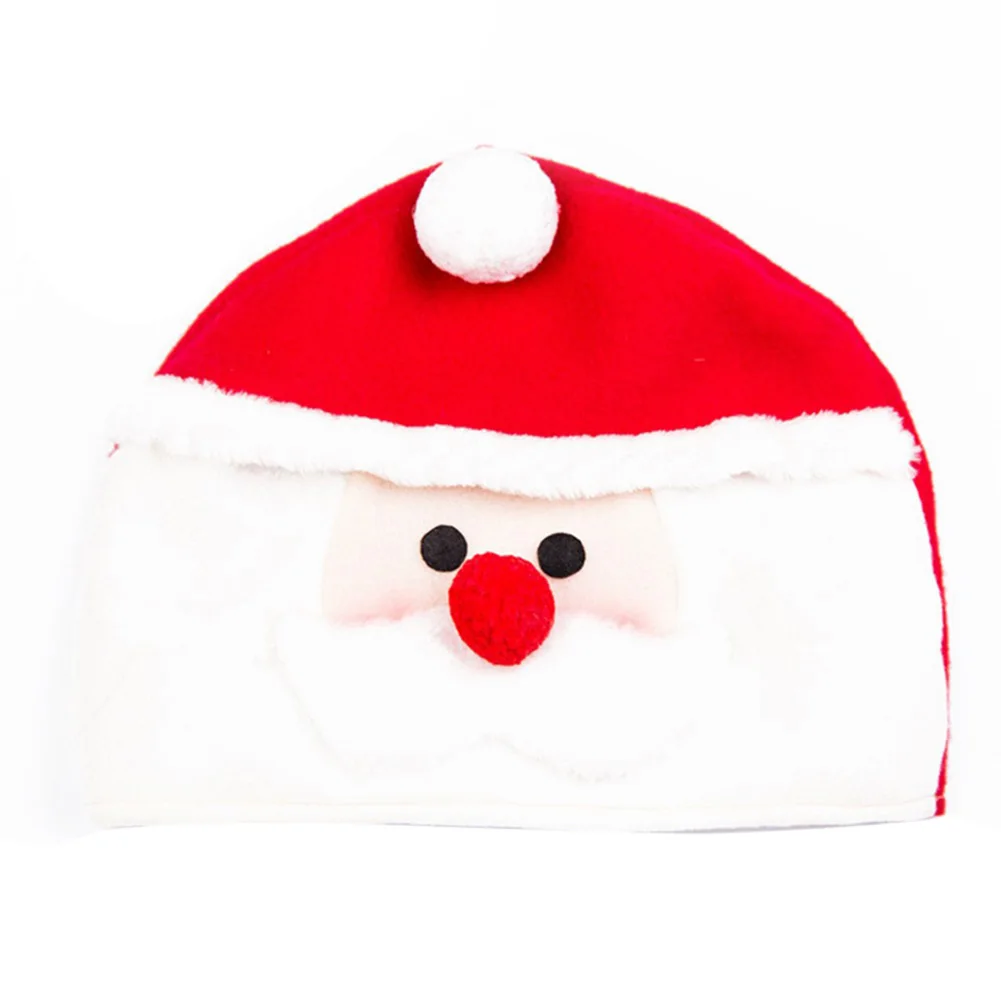 Практичная Новогодняя Рождественская шапка для взрослых и детские шапочки Санта-Клаус Дед Мороз хлопковая шапка Рождественский подарок для декора