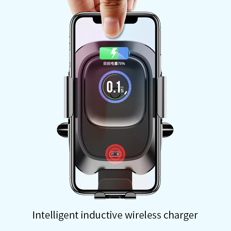 Цена Baseus Qi автомобильное беспроводное зарядное устройство для iPhone Xs Max Xr X samsung S10 S9 интеллектуальное инфракрасное Быстрое беспроводное зарядное ...