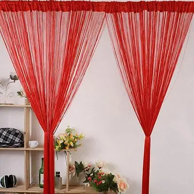 

Hot New Solid Color Tassel Drape Fringe String Curtain Panel Window Room Divider