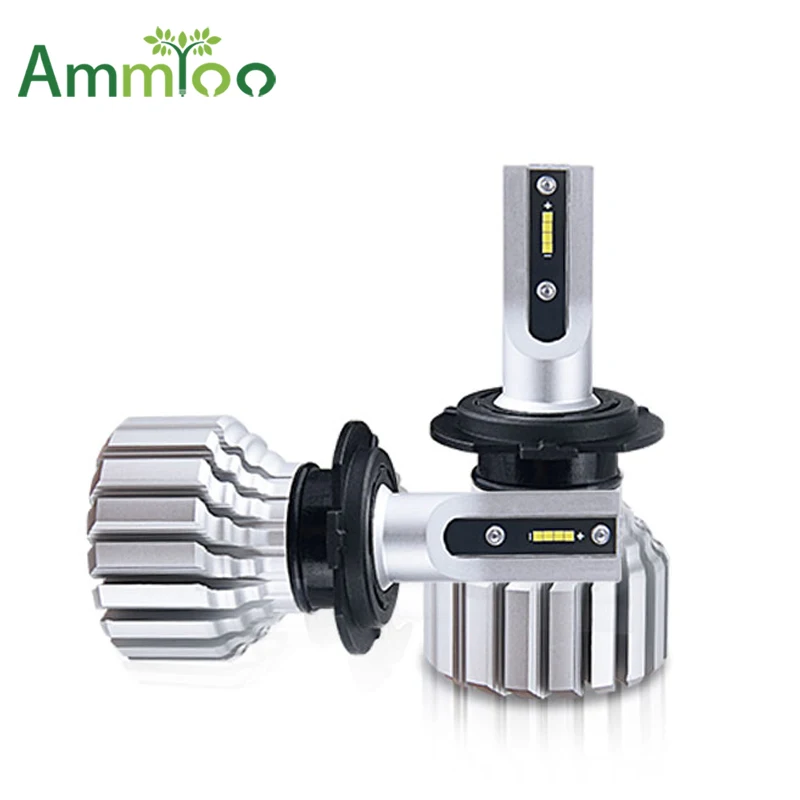 AmmToo H7 LED H4 Автомобильная фара H15 H1 H3 H11 автомобильная лампа 9004 9005/HB3 9006/HB4