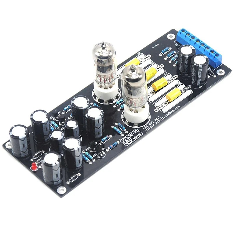 

1pc 6J1 Valve Pre-amp Tube PreAmplifier Kit Assembled Board Audio DIY Vertical Tube