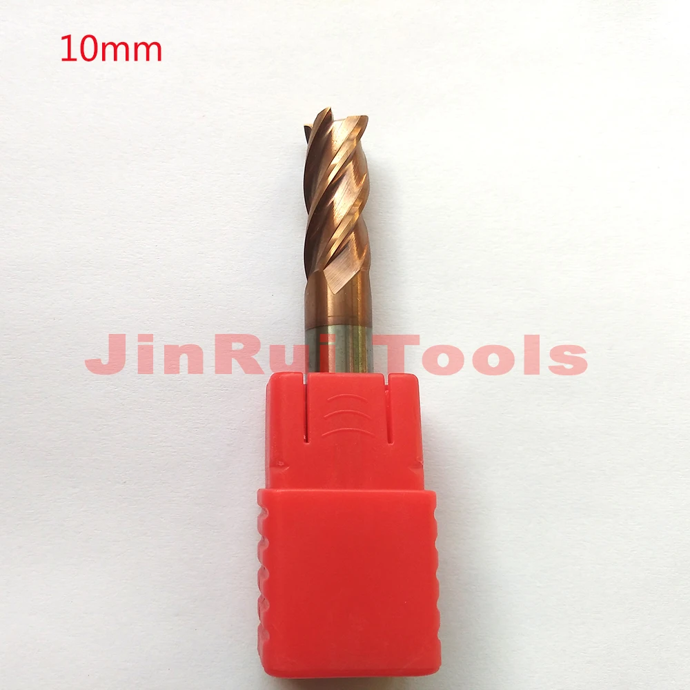 1pc 10mm HRC55 4 Flutes Flat Square Solide Carbide End Mills CNC router bit milling cutter Tools knife fresa | Инструменты