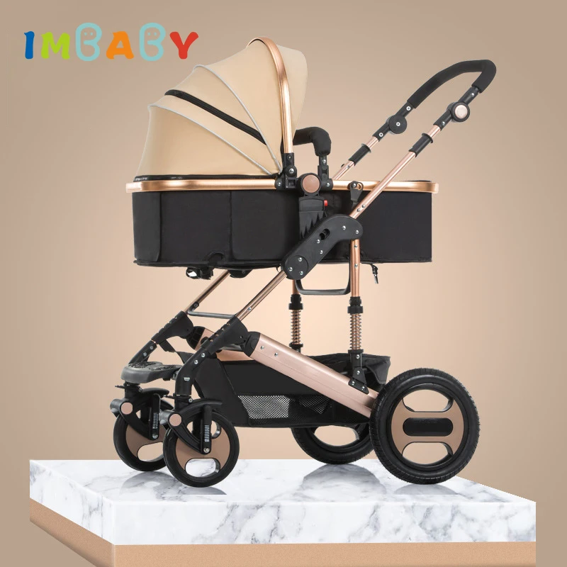 

IMBABY Hot Baby Stroller With Foot Cover For Winter High Landscape Baby Pram Pushchair Four Shockproof Wheels Baby Buggy